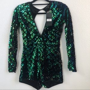 Sequin Shorts jumpsuit